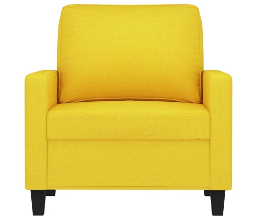 Sillón de tela amarillo claro 60 cm