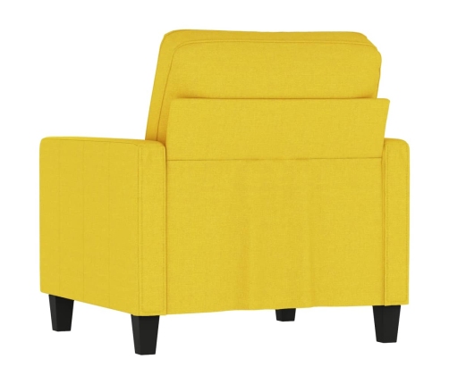 Sillón de tela amarillo claro 60 cm