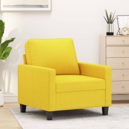 Sillón de tela amarillo claro 60 cm