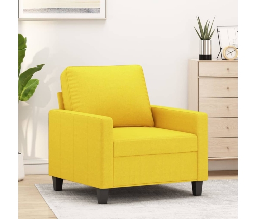 Sillón de tela amarillo claro 60 cm