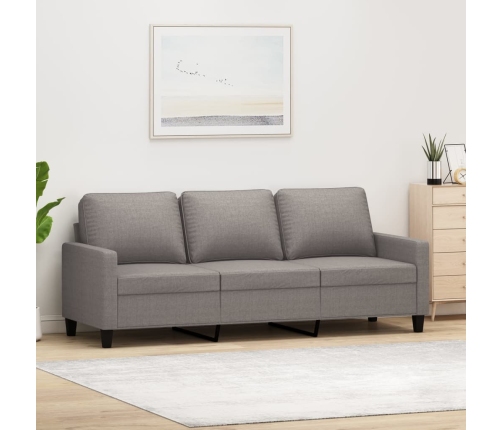 Sofá de 3 plazas de tela gris taupe 180 cm