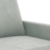 Sillón de terciopelo gris claro 60 cm