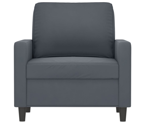 Sillón de terciopelo gris oscuro 60 cm