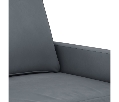 Sillón de terciopelo gris oscuro 60 cm