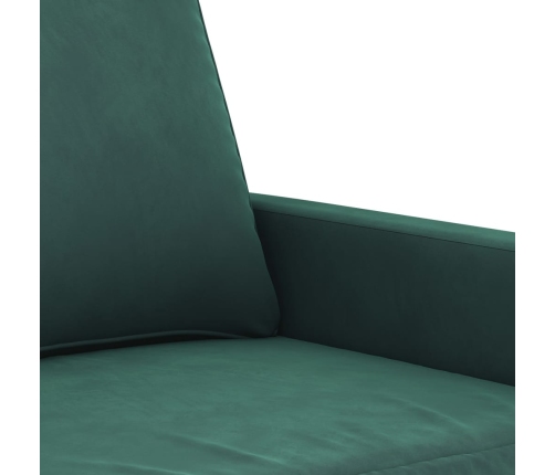 Sillón de terciopelo verde oscuro 60 cm