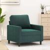 Sillón de terciopelo verde oscuro 60 cm