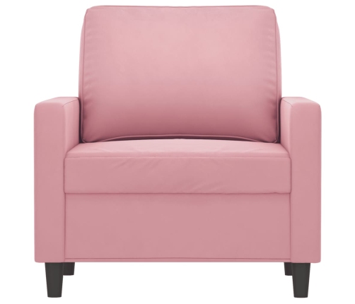 Sillón de terciopelo rosa 60 cm