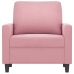 Sillón de terciopelo rosa 60 cm