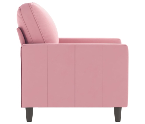 Sillón de terciopelo rosa 60 cm