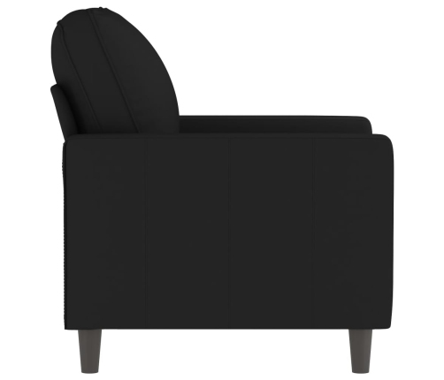 Sillón de terciopelo negro 60 cm