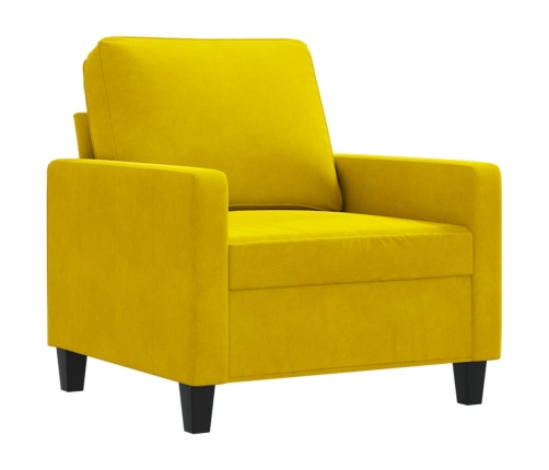 vidaXL Sillón de terciopelo amarillo 60 cm