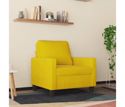 vidaXL Sillón de terciopelo amarillo 60 cm