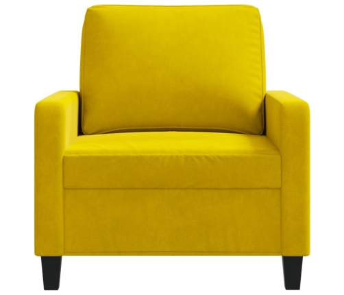 vidaXL Sillón de terciopelo amarillo 60 cm