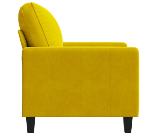 vidaXL Sillón de terciopelo amarillo 60 cm