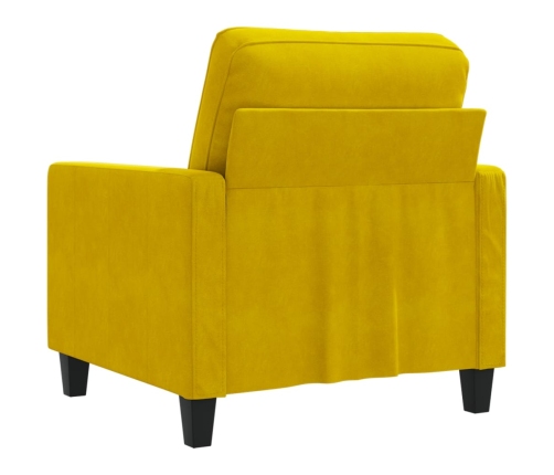 vidaXL Sillón de terciopelo amarillo 60 cm