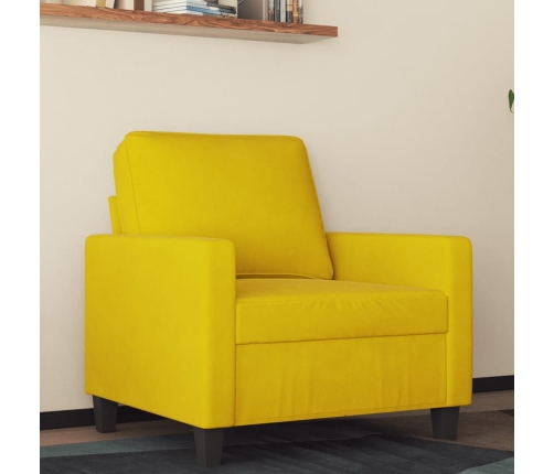 vidaXL Sillón de terciopelo amarillo 60 cm