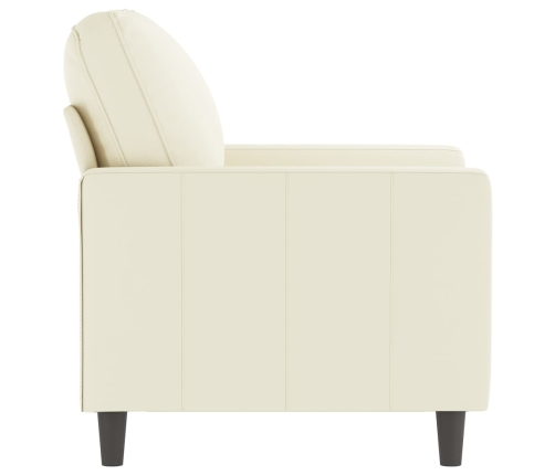 vidaXL Sillón de terciopelo color crema 60 cm