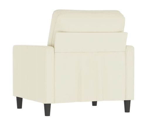 vidaXL Sillón de terciopelo color crema 60 cm