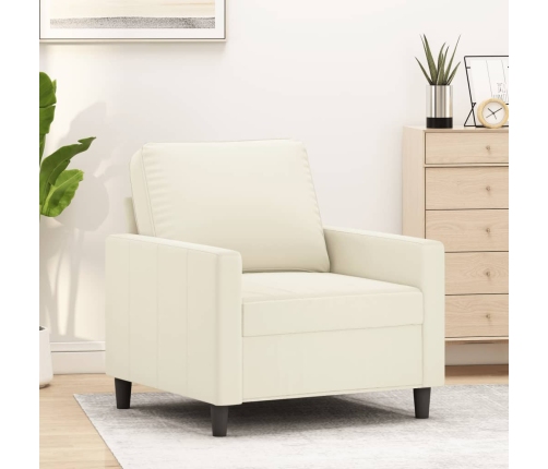 vidaXL Sillón de terciopelo color crema 60 cm