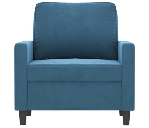 Sillón de terciopelo azul 60 cm