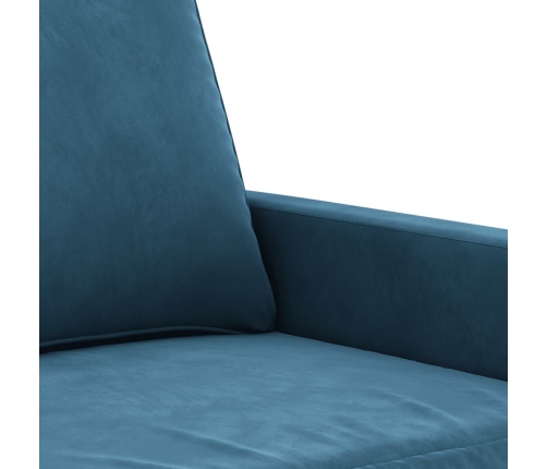 Sillón de terciopelo azul 60 cm