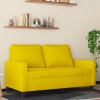 Sofá de 2 plazas terciopelo amarillo 120 cm