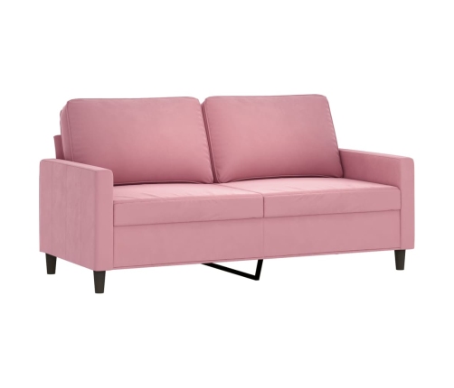 Sofá de 2 plazas terciopelo rosa 140 cm