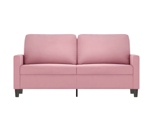 Sofá de 2 plazas terciopelo rosa 140 cm