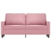 Sofá de 2 plazas terciopelo rosa 140 cm
