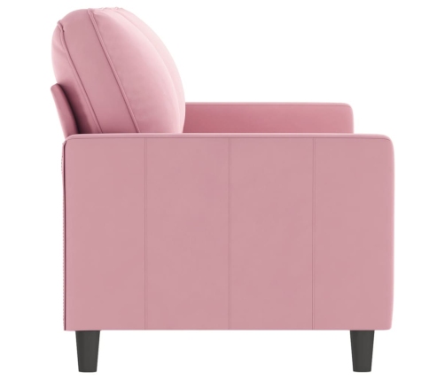Sofá de 2 plazas terciopelo rosa 140 cm