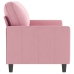 Sofá de 2 plazas terciopelo rosa 140 cm