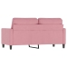 Sofá de 2 plazas terciopelo rosa 140 cm
