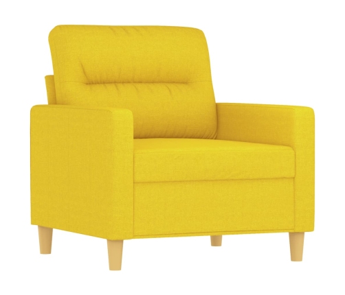 Sillón de tela amarillo claro 60 cm