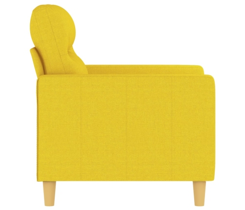 Sillón de tela amarillo claro 60 cm