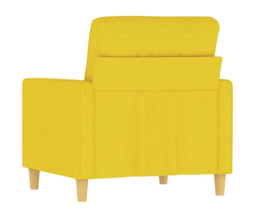 Sillón de tela amarillo claro 60 cm