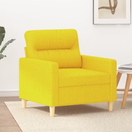 Sillón de tela amarillo claro 60 cm