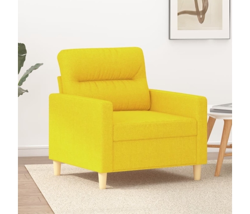 Sillón de tela amarillo claro 60 cm