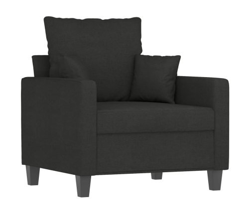 vidaXL Sillón de tela negro 60 cm