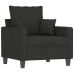 vidaXL Sillón de tela negro 60 cm