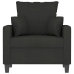 vidaXL Sillón de tela negro 60 cm