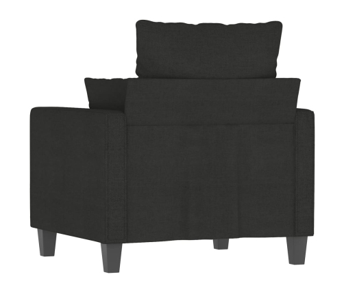 vidaXL Sillón de tela negro 60 cm