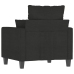 vidaXL Sillón de tela negro 60 cm