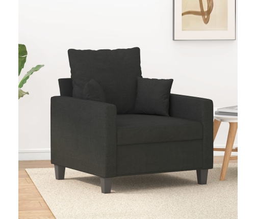 Sillón de tela negro 60 cm