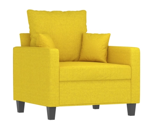 Sillón de tela amarillo claro 60 cm