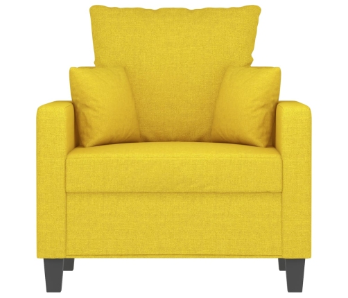 Sillón de tela amarillo claro 60 cm