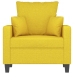 Sillón de tela amarillo claro 60 cm