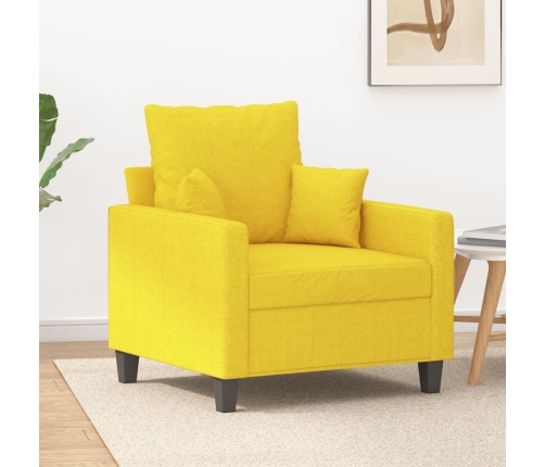 Sillón de tela amarillo claro 60 cm