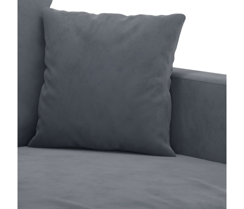 Sillón de terciopelo gris oscuro 60 cm