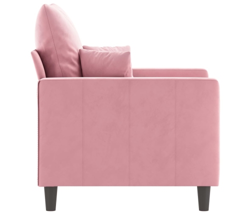 Sillón de terciopelo rosa 60 cm