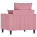 Sillón de terciopelo rosa 60 cm